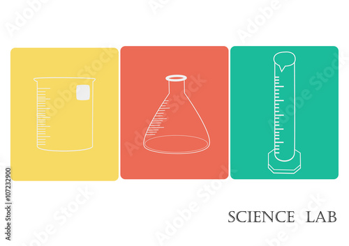 Science lab Vector Icon Set,chemical  icons set,Chemical Laboratory, chemical glassware. vector illustration,flat design