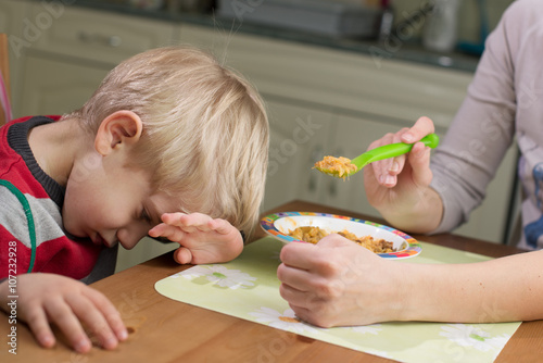 3-4 Years Child Boy Refusing Food Picky Eater photo