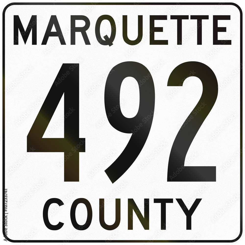 Image of a Michigan county route shield - Marquette county