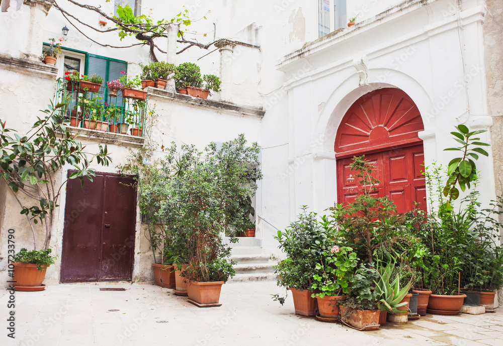 Fototapeta premium Lovely street, Monopoli, Italy