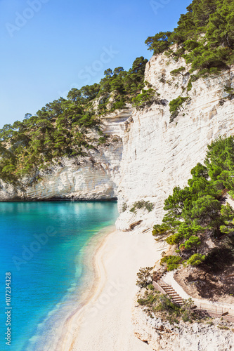 Fototapeta Naklejka Na Ścianę i Meble -  Wild beach in the Gargano (Baia delle Zagare beach), Italy