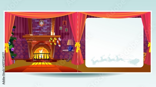 Christmas Greeting Card.Vector illustration