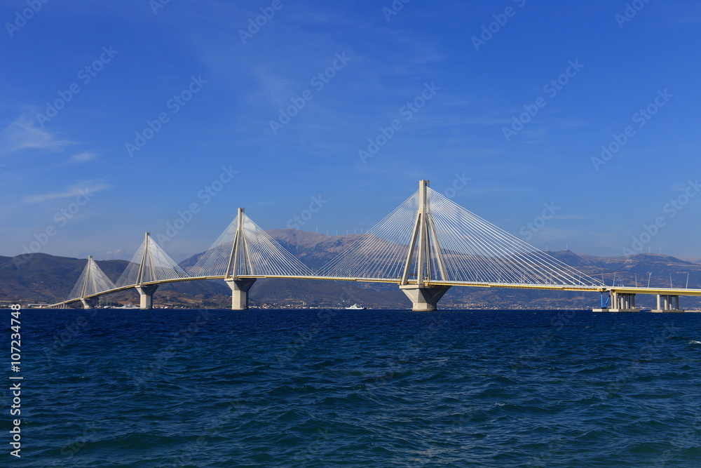 Rio - Antirio suspension bridge, Patra, Greece, Europe Rio - Antirio suspension bridge, Patra, Greece, Europe