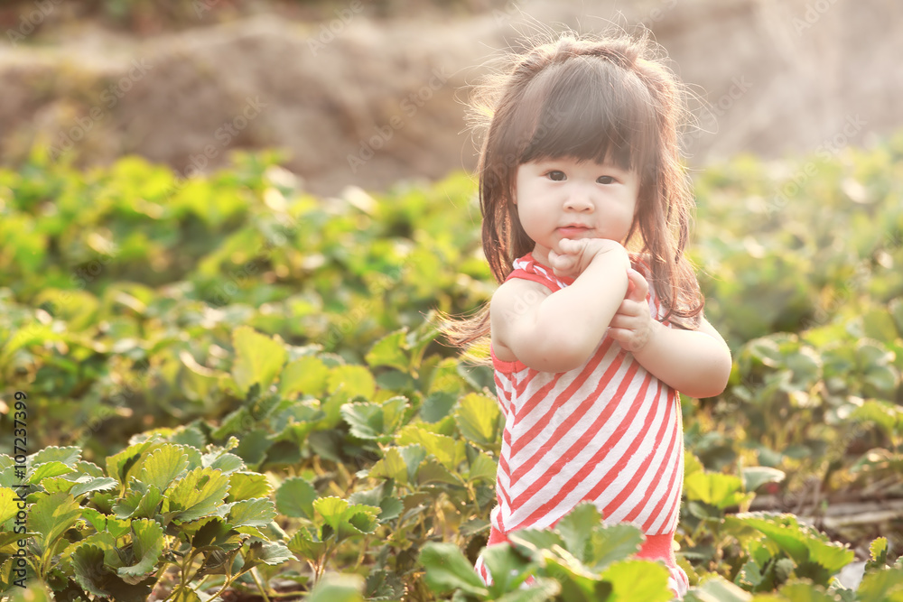 Portrait of little girl in summer day Portrait of little girl in summer day
