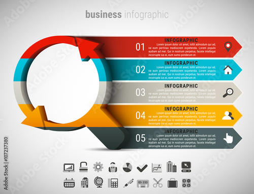 Business infographic. File contains text editable AI, EPS10,JPEG and free font link used in design.