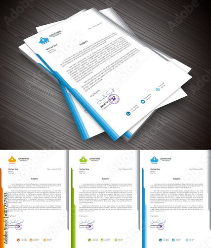 Letterhead.File contains text editable AI, EPS10,JPEG and free font link used in design.