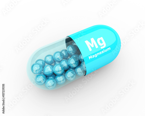 pills with magnesium Mg element dietary supplements photo