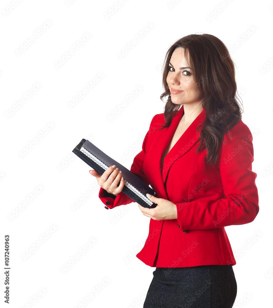 A young successful business lady in a classical costume. A young successful business lady in a classical costume.