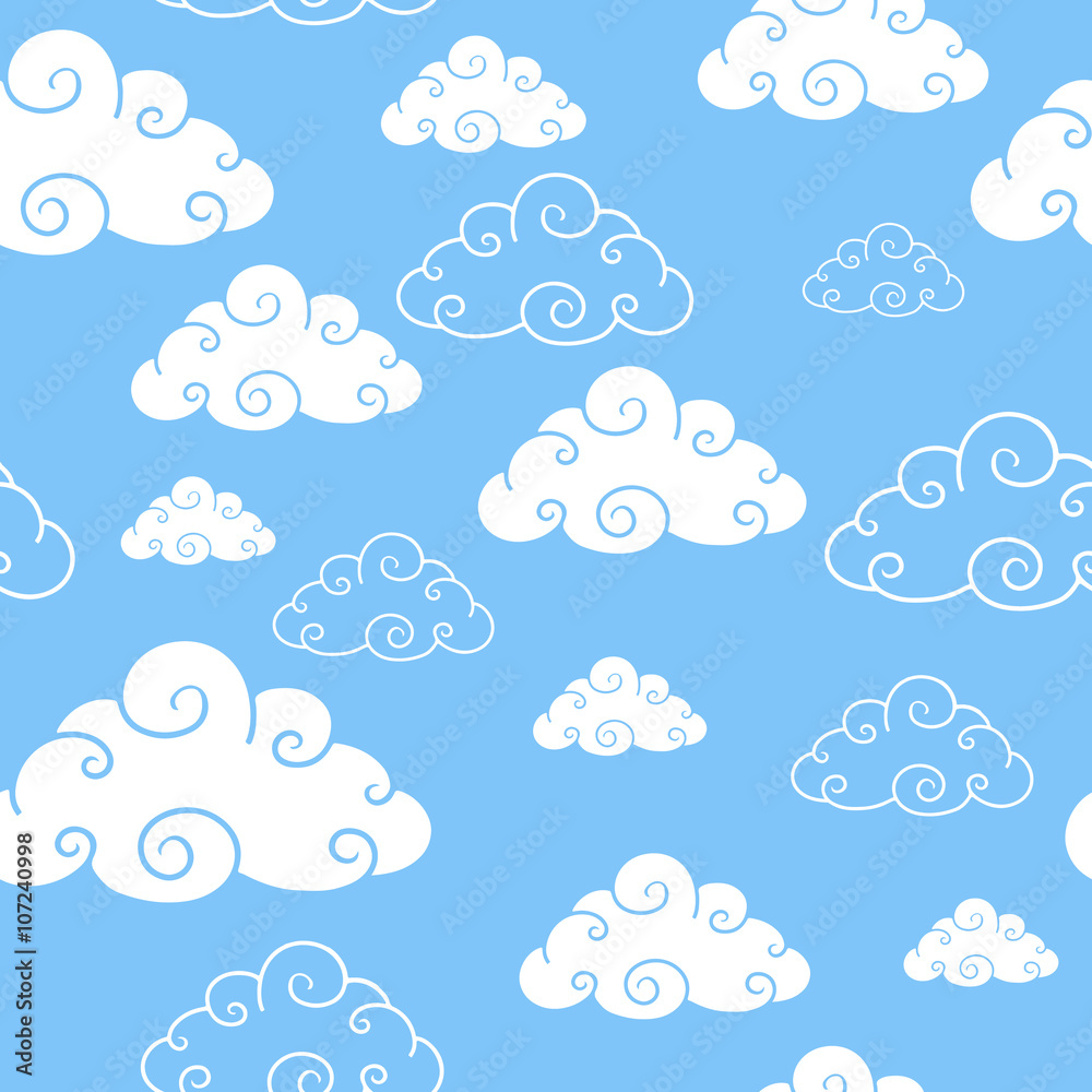 Cartoon clouds seamless pattern Cartoon clouds seamless pattern