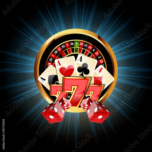 Casino  Composition with Roulette Wheel