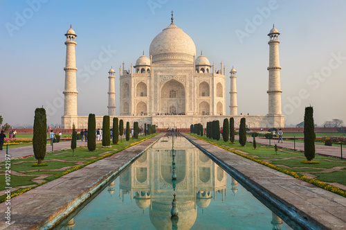 Taj Mahal India, Agra. 7 world wonders. Beautiful Tajmahal trave