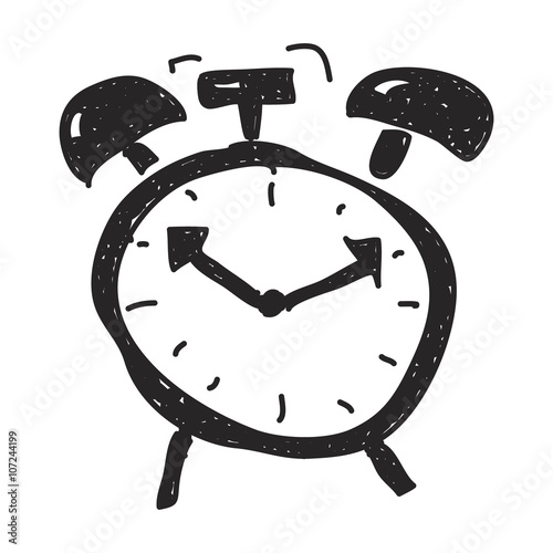 Simple doodle of an alarm clock