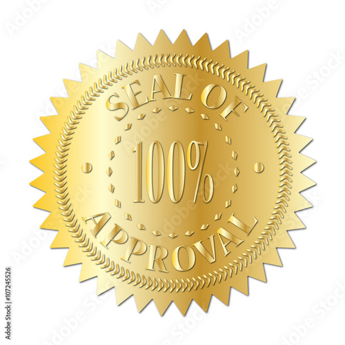 Seal Of Approval Badge Gold