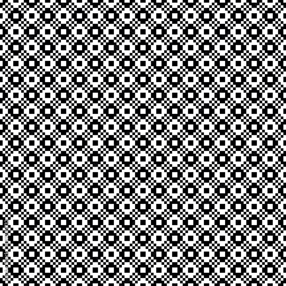 Seamless Geometric Pattern | Squares | Black-and-White