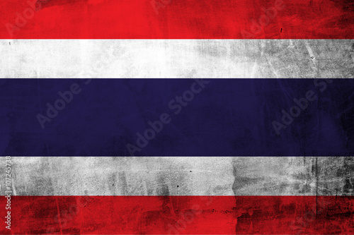 Thailand Flag on the concrete wall