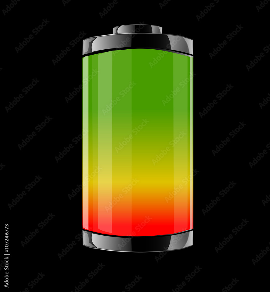 Vector illustration with battery. Illustration 10 version Vector illustration with battery. Illustration 10 version