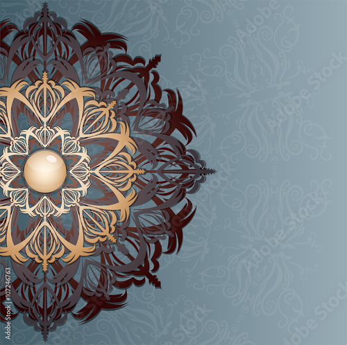 Retro background with ornament, Illustration 10 version