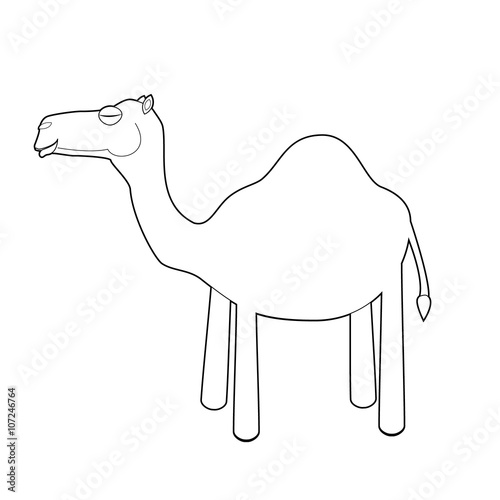 Easy Coloring Animals for Kids: Camel