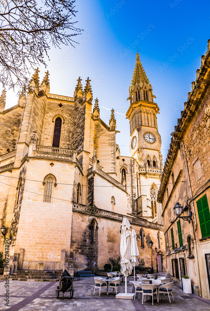 Historical church of Manacor Majorca Spain