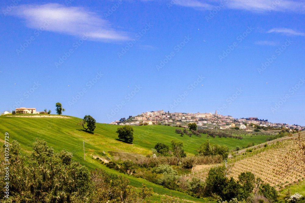 Panorama di Città Sant'Angelo in provincia di Pescara in Abruzzo
