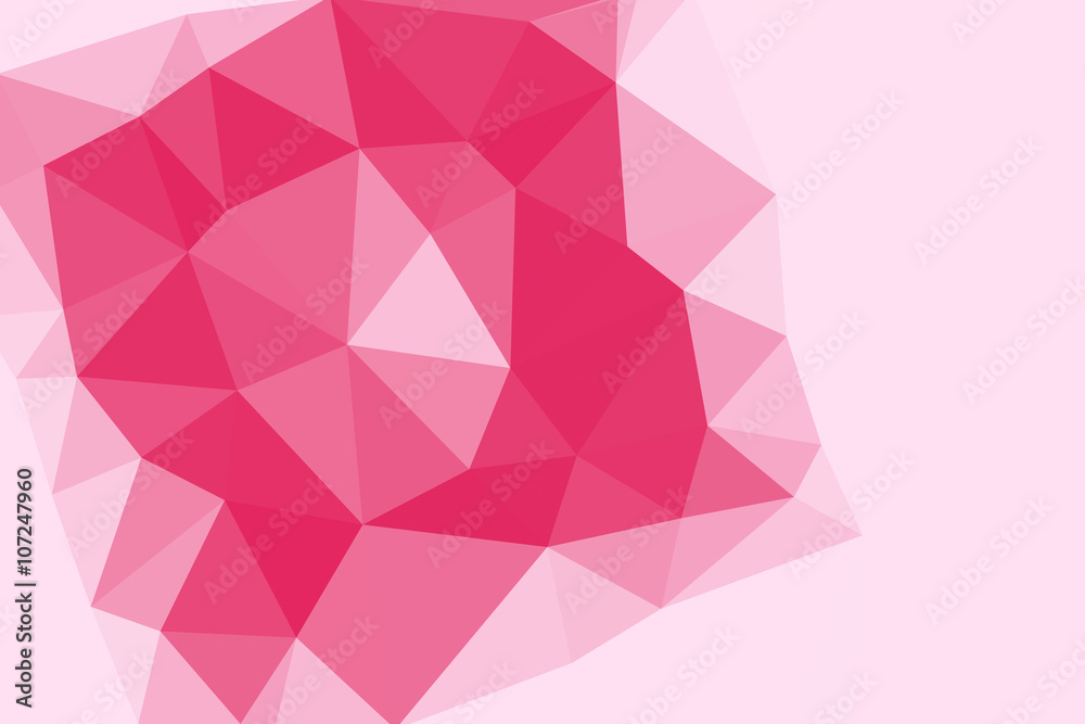 Fototapeta premium pink polygon pattern for background or web banner design.