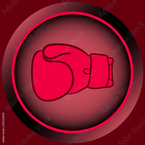 Icon red boxing glove