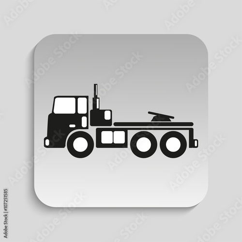 Truck. Black vector icon