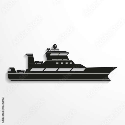 Ocean ship. Vector illustration.
