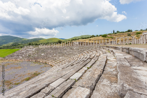 antique stadium in Ancient Messina   Greece  Europe