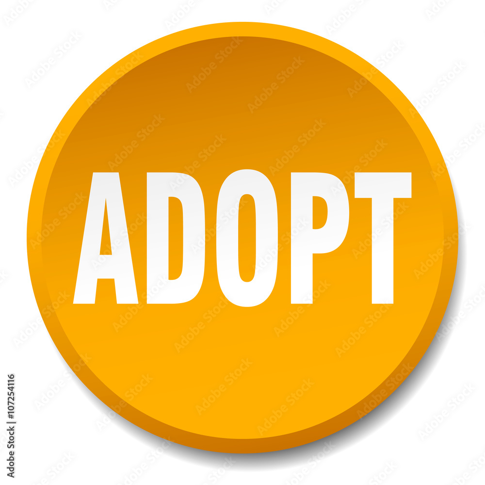 adopt orange round flat isolated push button adopt orange round flat isolated push button