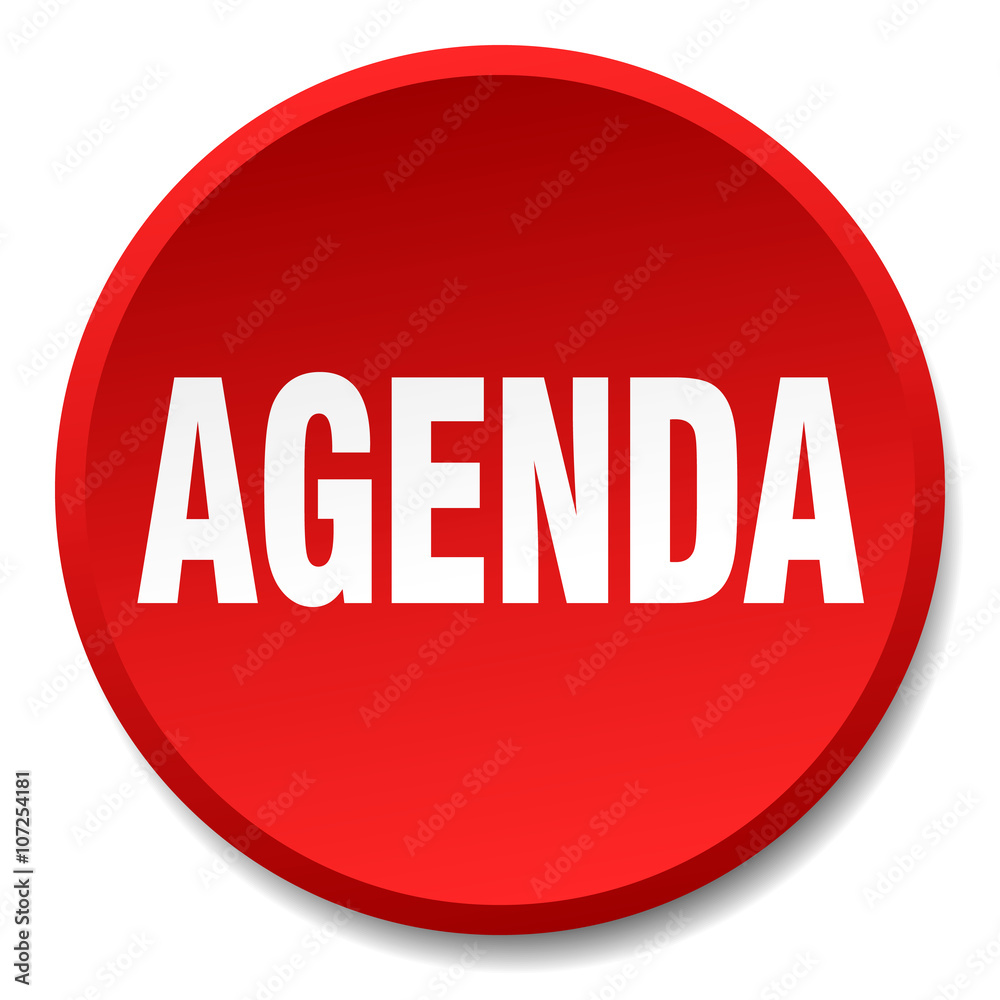 agenda red round flat isolated push button agenda red round flat isolated push button
