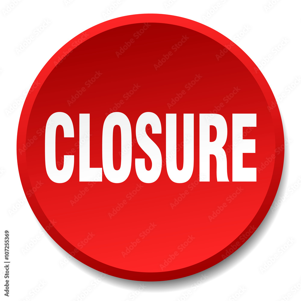 closure red round flat isolated push button closure red round flat isolated push button