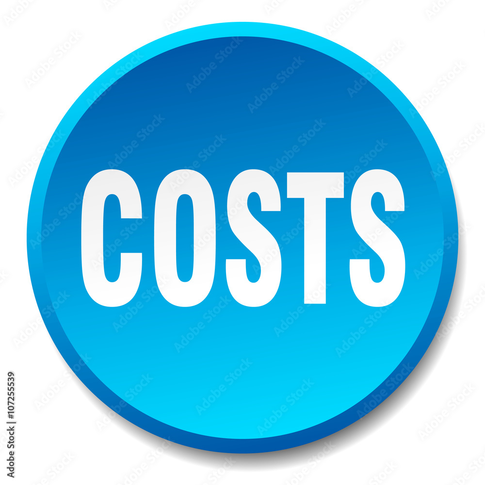 costs blue round flat isolated push button costs blue round flat isolated push button
