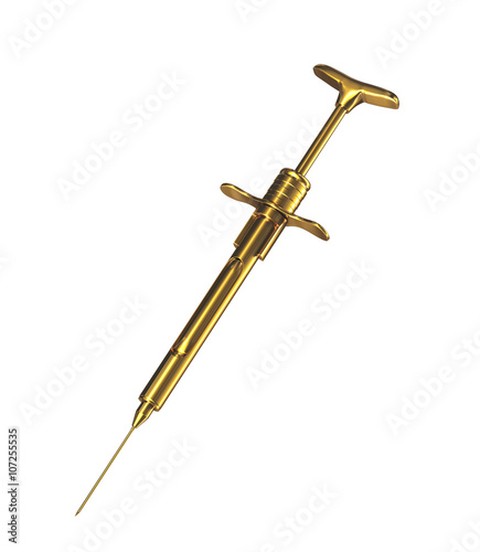 Golden dental syringe