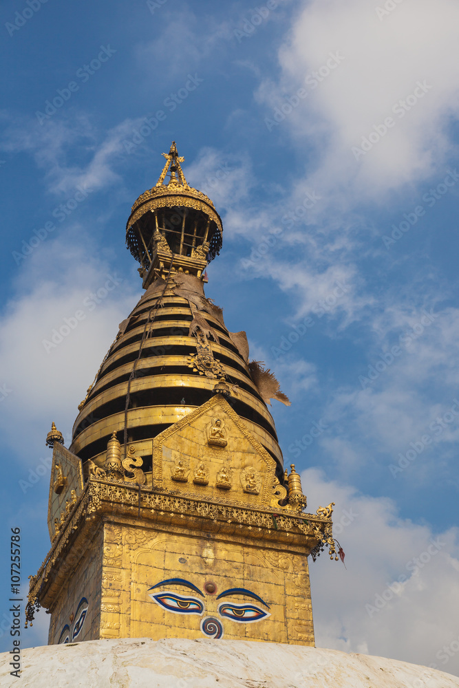 Swayambhunath Stupa in Kathmandu, Nepal.