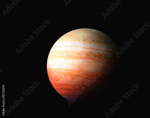 the planet Jupiter on a black background, high resolution Elements of this image furnished by NASA