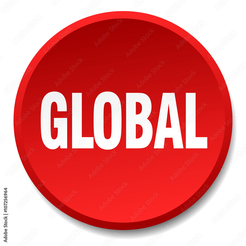 global red round flat isolated push button global red round flat isolated push button