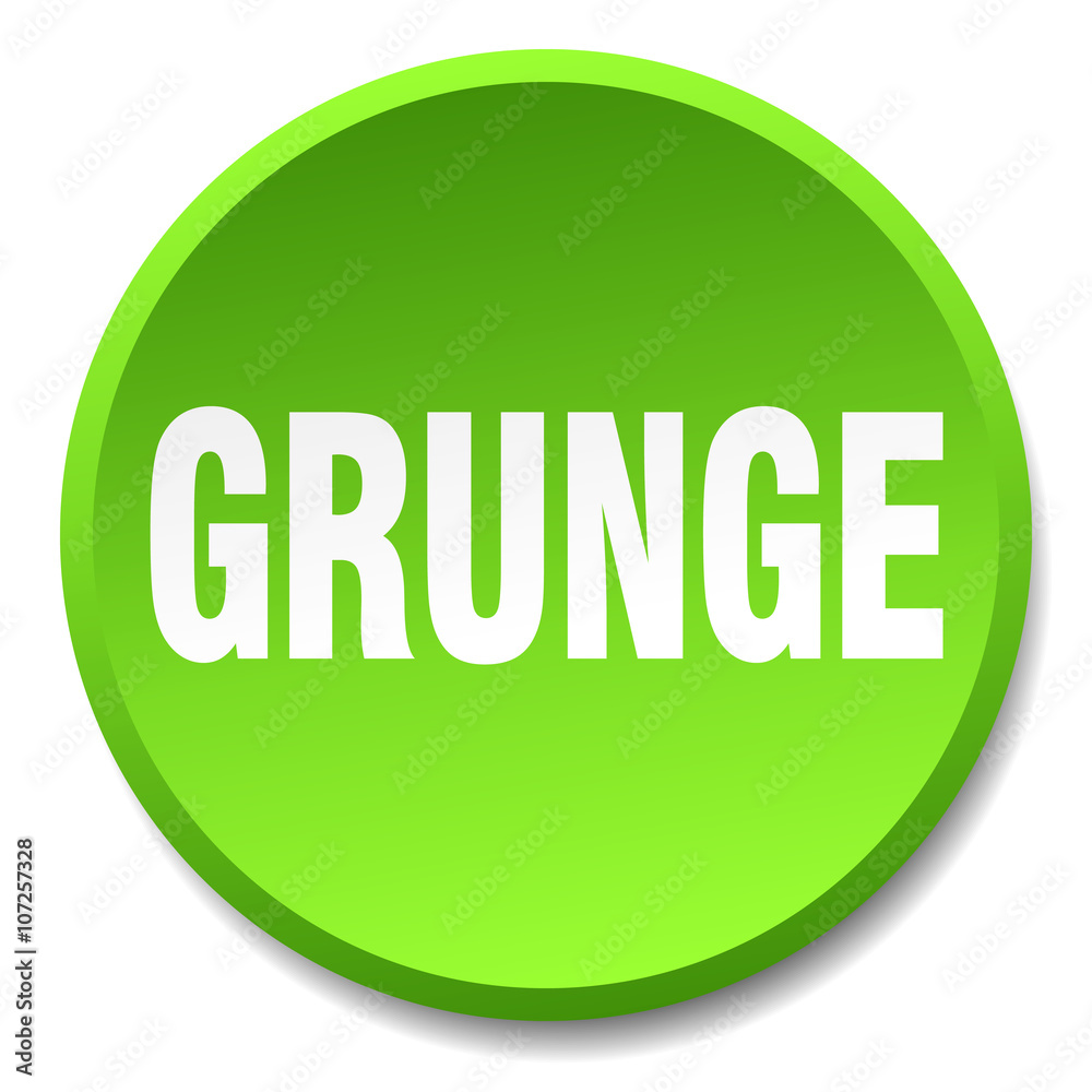 grunge green round flat isolated push button grunge green round flat isolated push button