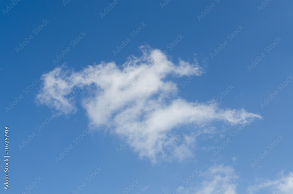 Beautiful white cloud on blue sky