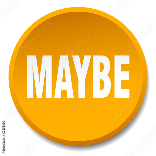 maybe orange round flat isolated push button