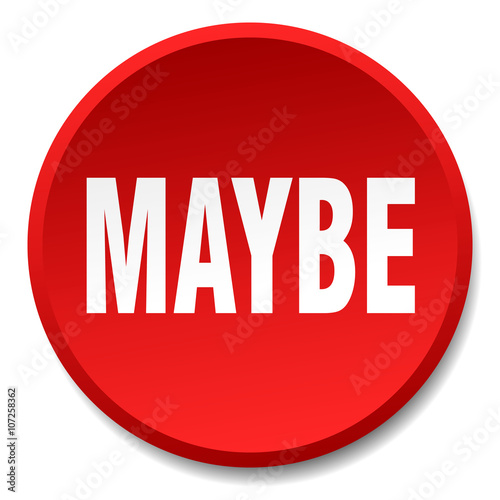 maybe red round flat isolated push button