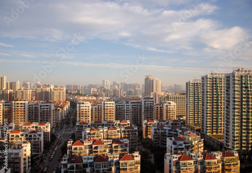 modern residential district in Chinese city Qingdao, Shandong district, China