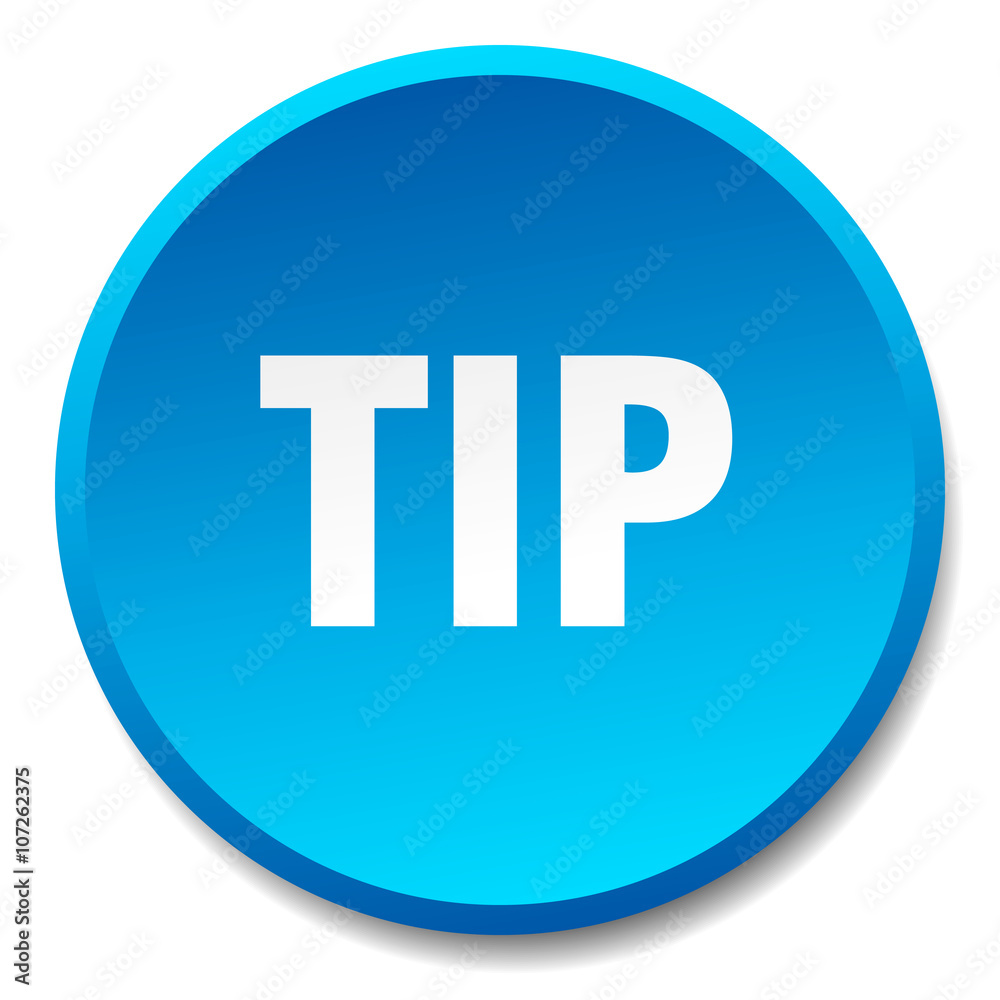 tip blue round flat isolated push button tip blue round flat isolated push button