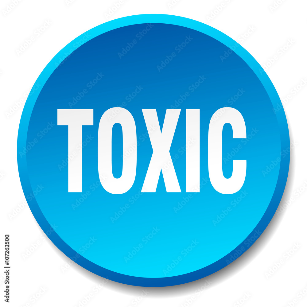 toxic blue round flat isolated push button toxic blue round flat isolated push button