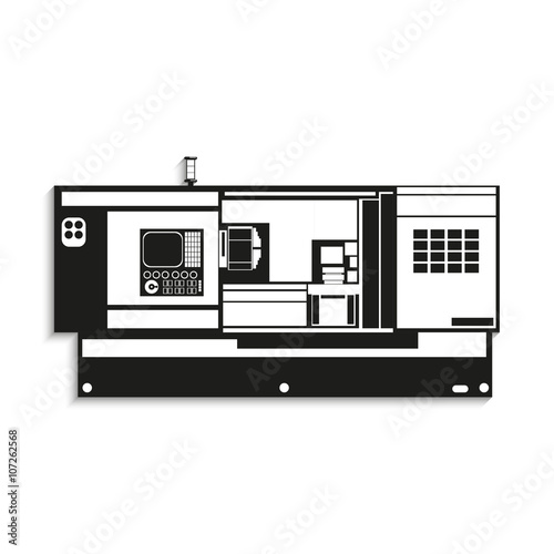 Industrial equipment. Machine. Vector icon.