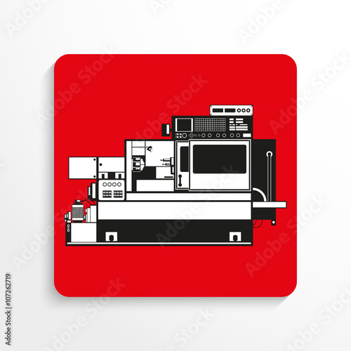 Industrial equipment. Machine. Vector icon.