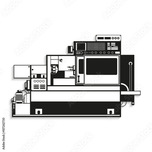 Industrial equipment. Machine. Vector icon.