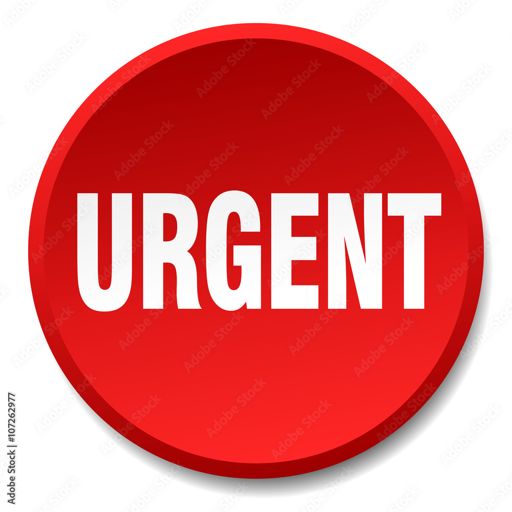 urgent red round flat isolated push button urgent red round flat isolated push button