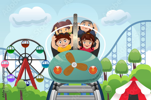 Children Playing  in a Amusement Park