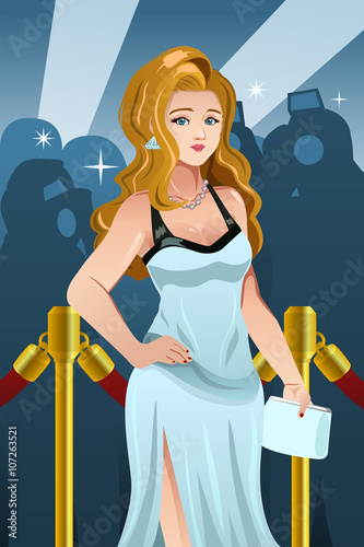 Woman Going to a Red Carpet Event